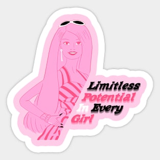 Limitless Potential In Every Girl / Barbie Sticker